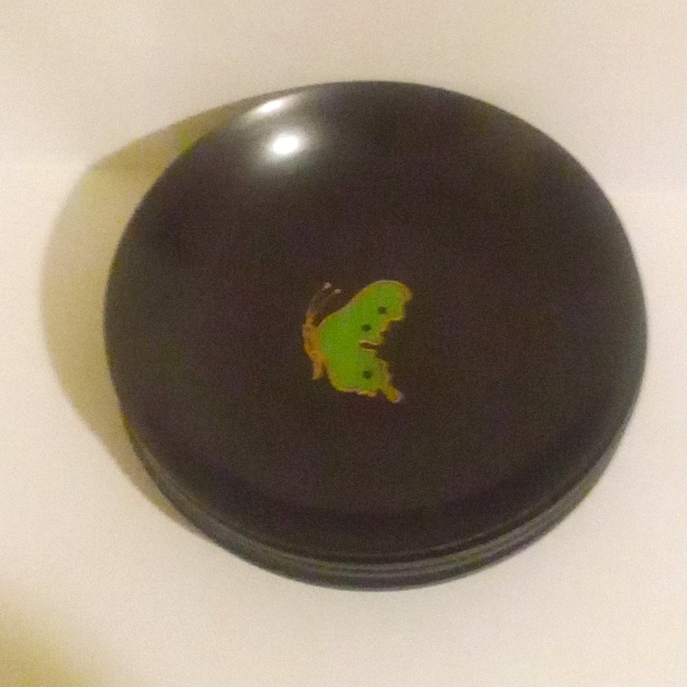 Vintage Mid-Century Modern Couroc Bowls Luna Moth/Butterfly Set of 5